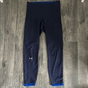 Under Armour Blue Leggings Moisture-Wicking Athletic Wear